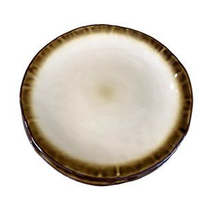 American Atelier Dinner Plates Set of 2 Abalone Gold Beige Brown 10.5 in diamete